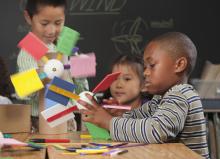 children in classroom