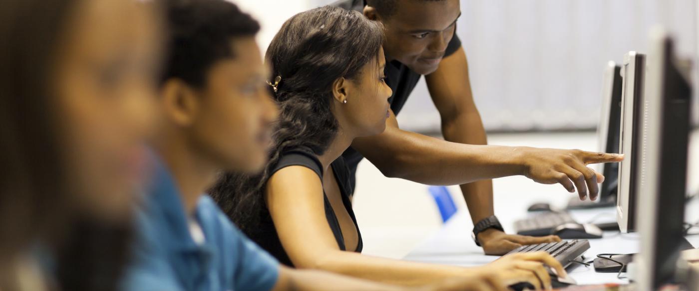 students in computer lab